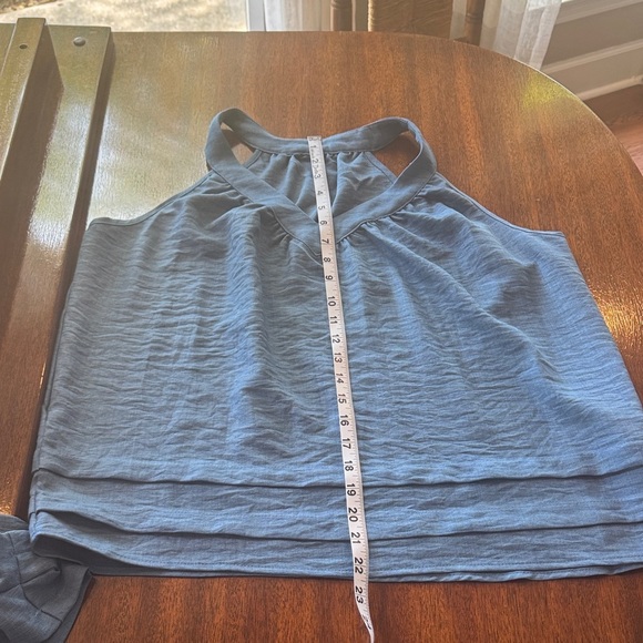 SHEIN Blue V-Neck Tank Top and shorts - Picture 7 of 7